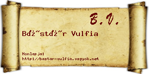 Bástár Vulfia névjegykártya
